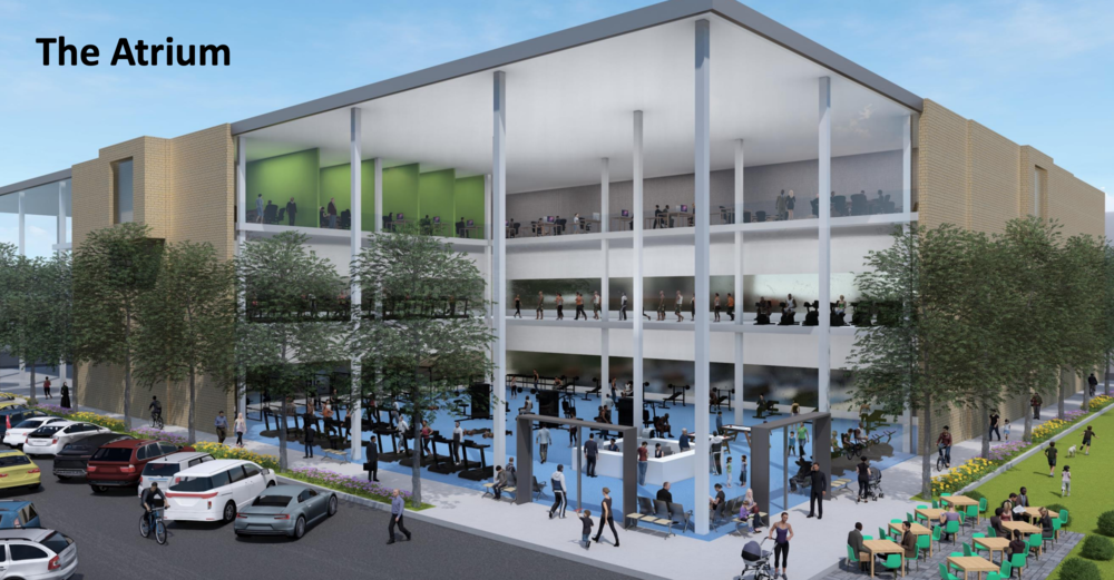 A mock-up of what a potential mall could turn into as a recreational space.